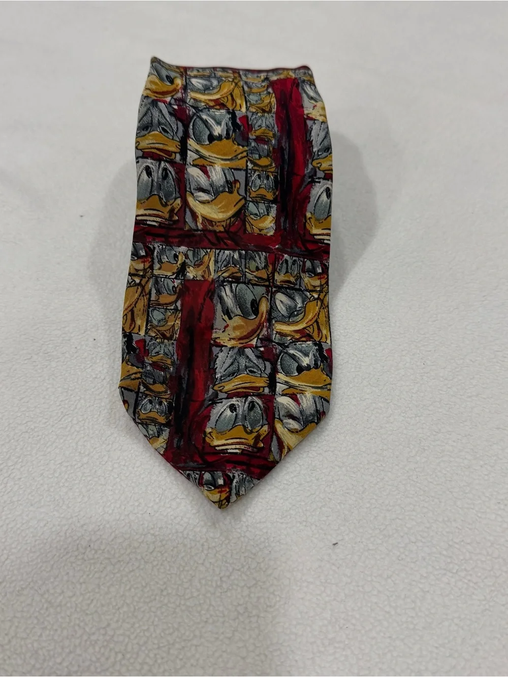 Donald Duck The Rack Mickey & Co. 100% Silk Tie Necktie Vintage Made In Italy